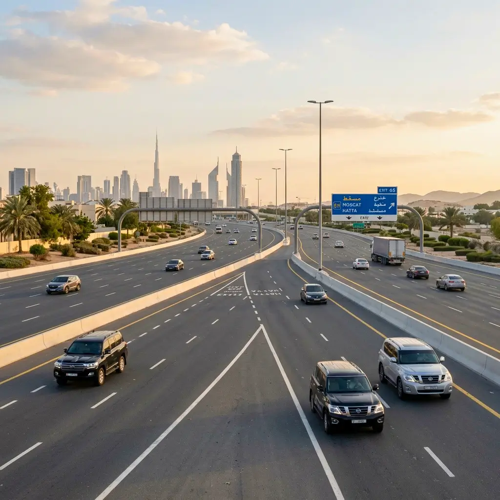 Dubai to Muscat private chauffeur road journey