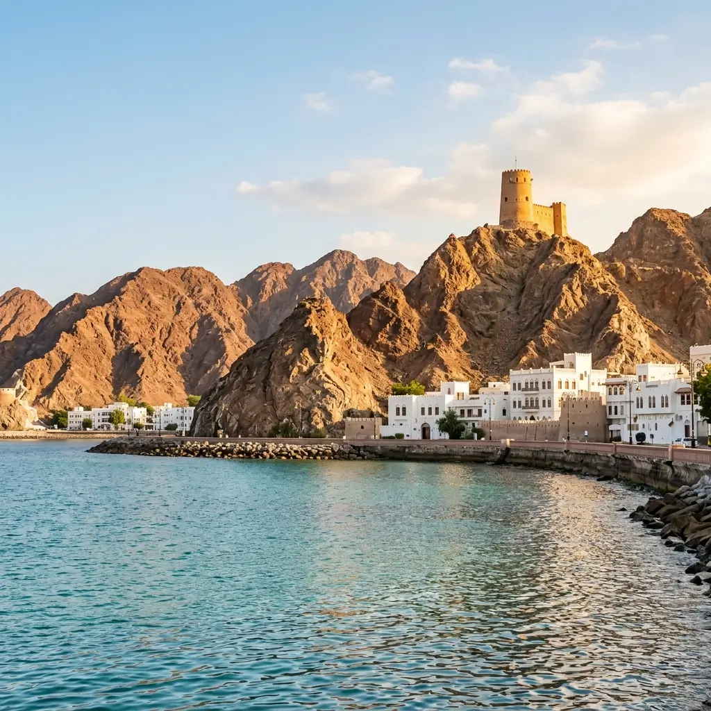 Dubai to Muscat transfer route landscape